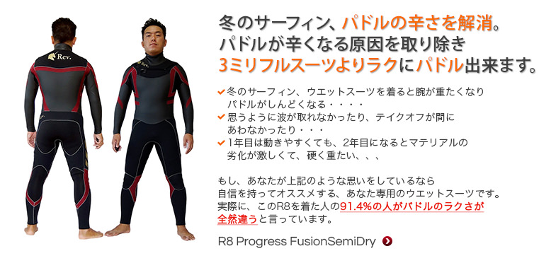 ウエットスーツタイプR8